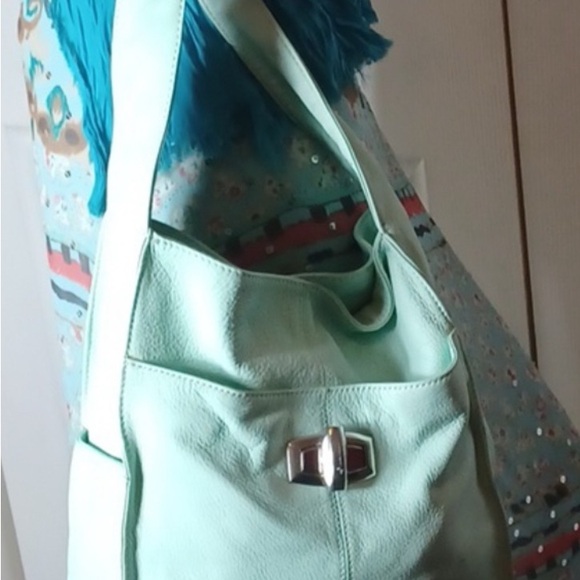 B. Makowsky Light Green Shoulder Bag - Picture 1 of 14